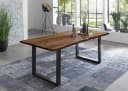 SAM® Baumkantentisch Neapel Massivholz Akazie Schwarz Industrial Bild 3