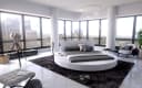 SAM® Rundbett Nostal Luxusbett Lederlook Weiß Bild 3