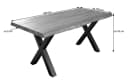 SAM® Baumkantentisch Larne massiv Akazienholz X-Gestell Metall Bild 1
