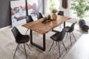 SAM® Baumkantentisch Elvas Massives Mangoholz U-Gestell Schwarz Bild 5
