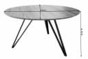 SAM® Esstisch Namu Rund Akazienholz massiv Schweizer Kante Metallfüße schwarz Bild 1