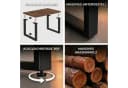 SAM® Baumkantentisch Kapalua Akazienholz Nussbaumfarben Schwarz Metallgestell Bild 5