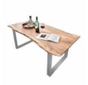 SAM® Baumkantentisch Lennart Massivholz Akazie Silber U-Form Bild 2