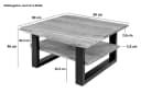 SAM® Couchtisch Patricia massiv Akazie schwarz U-Gestell Bild 1