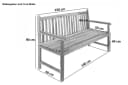 SAM® Gartenbank Cuno Teakholz 3-Sitzer 150cm Bild 1
