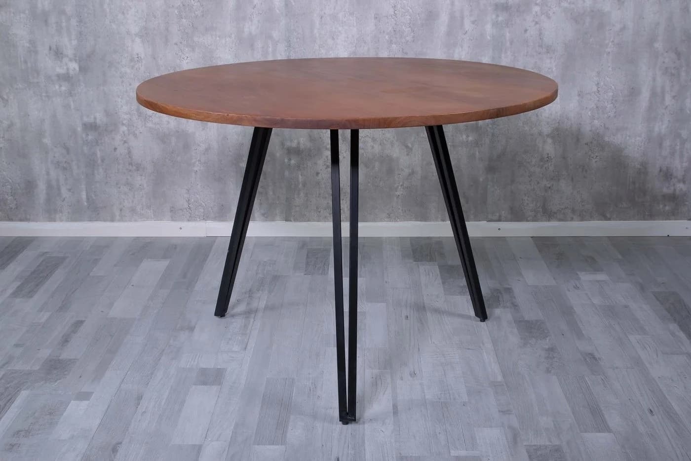 SAM Esstisch Nami rund 110 cm Akazienholz massiv nussbaumfarben - Bild 3