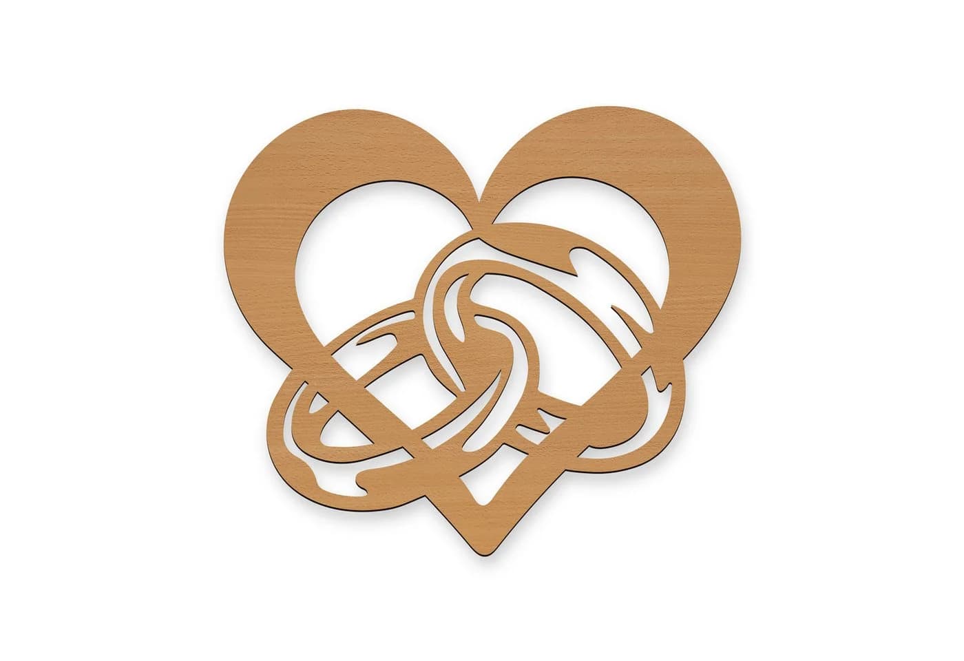 Namofactur LED Dekolicht Wandlampe Herz zur Hochzeit als Hochzeitsgeschenk MDF Holz - Bild 2