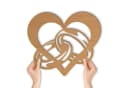 Namofactur LED Dekolicht Wandlampe Herz zur Hochzeit als Hochzeitsgeschenk MDF Holz Bild 3