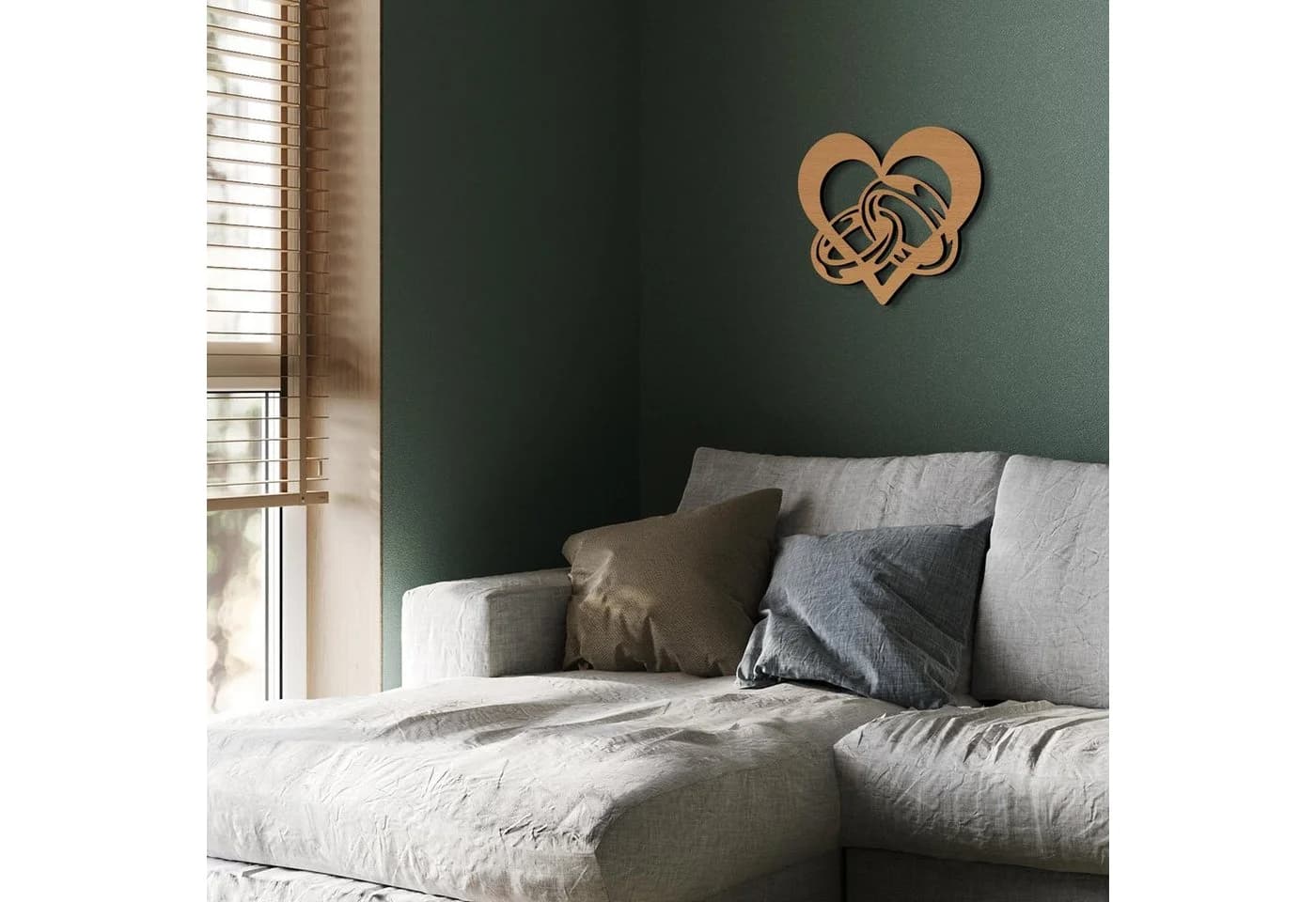 Namofactur LED Dekolicht Wandlampe Herz zur Hochzeit als Hochzeitsgeschenk MDF Holz - Bild 4