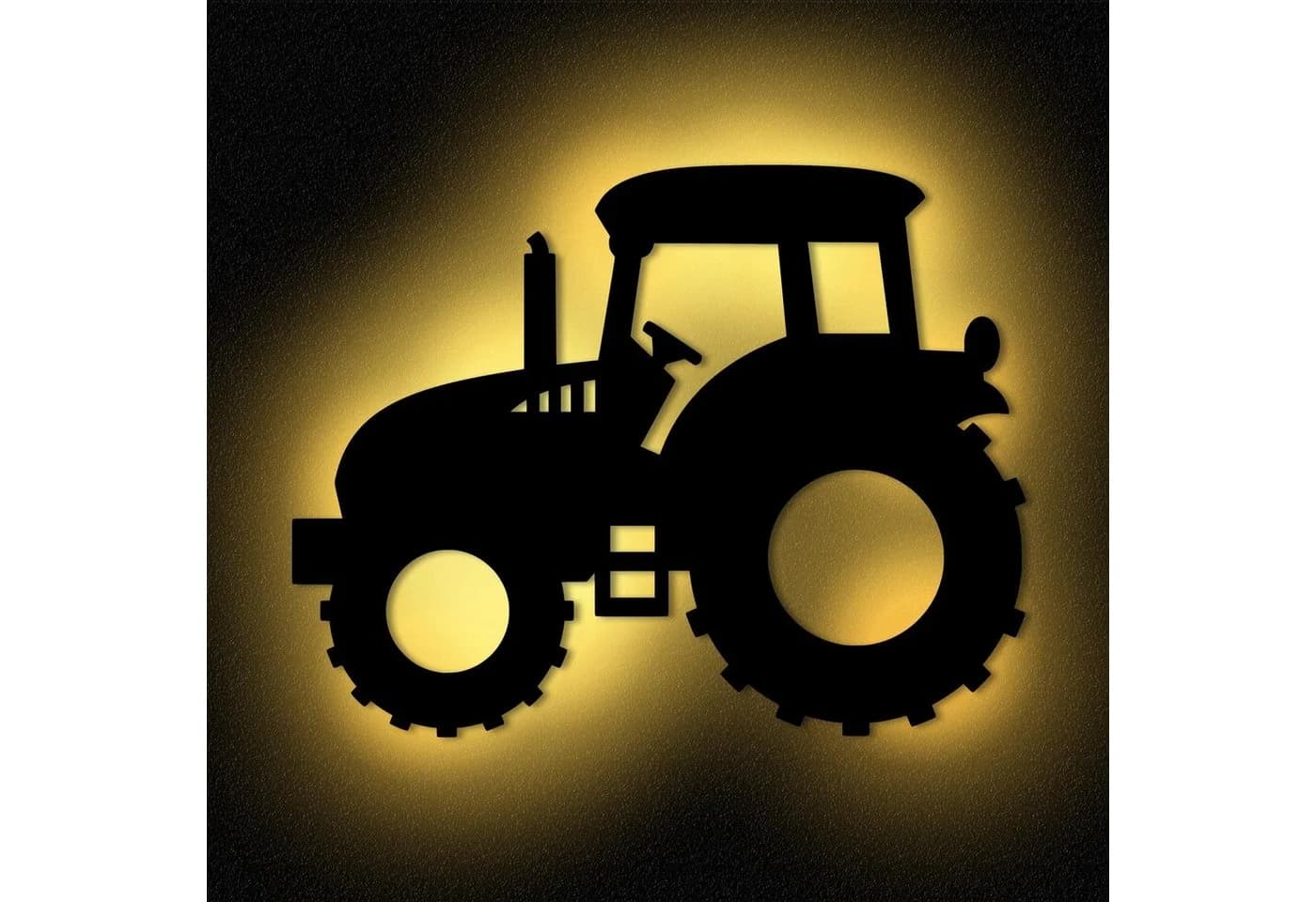 Namofactur LED Nachtlicht Traktor Wandlampe MDF Holz Warmweiß