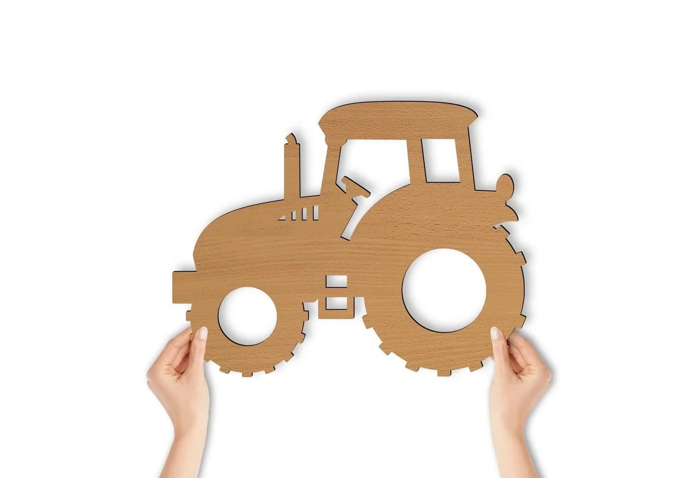 Namofactur LED Nachtlicht Traktor Wandlampe MDF Holz Warmweiß - Bild 3