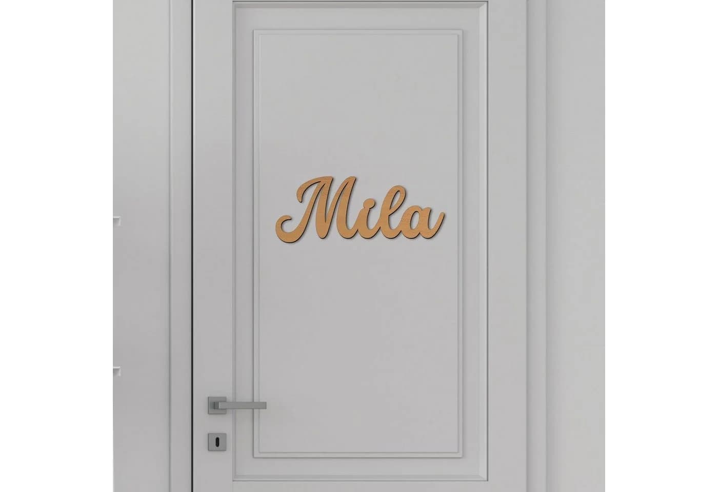 Namofactur Namensschild Mila Wanddeko MDF Holz Beige - Bild 3