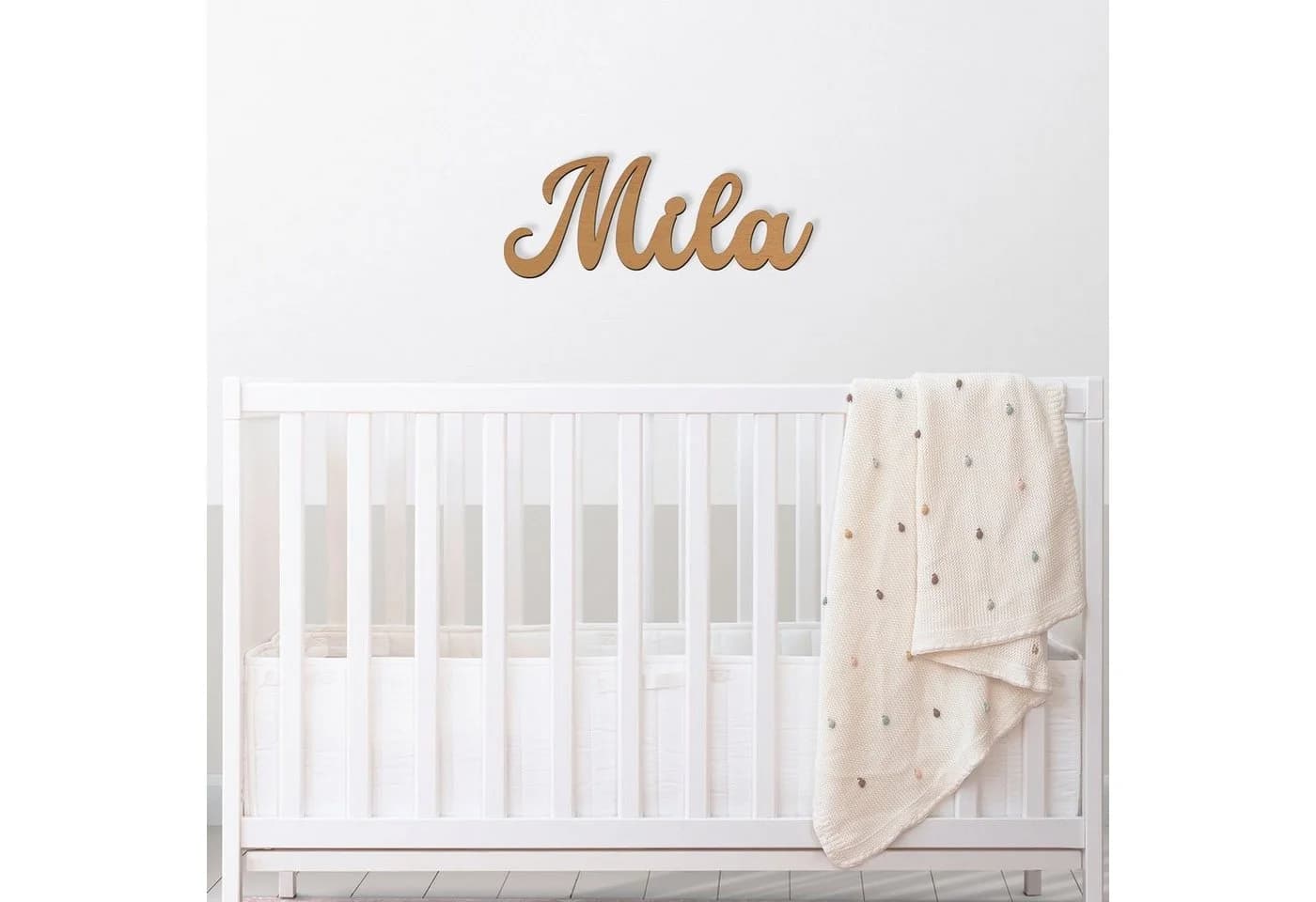 Namofactur Namensschild Mila Wanddeko MDF Holz Beige - Bild 5