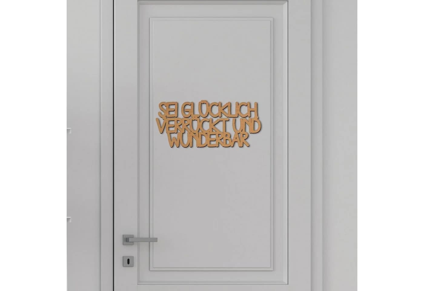 Namofactur Wanddekoobjekt Sei glücklich Schriftzug aus MDF Holz - Bild 5