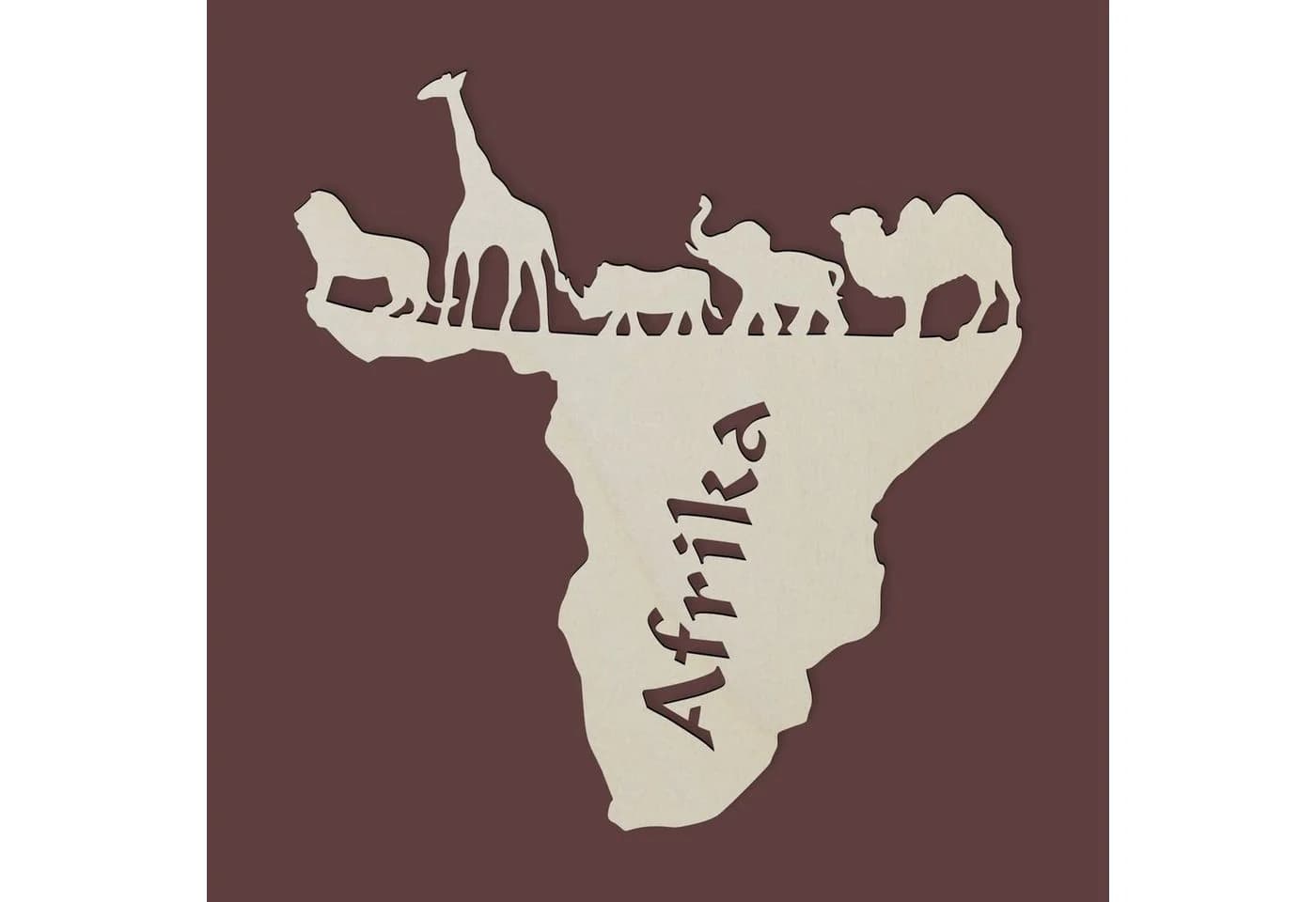 Namofactur LED Dekolicht USB Farbwechsel Afrika Landkarte Deko Wand Lampe