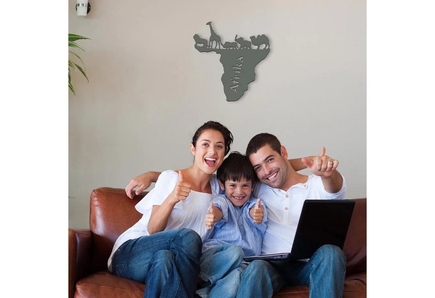 Namofactur LED Dekolicht USB Farbwechsel Afrika Landkarte Deko Wand Lampe - Bild 3