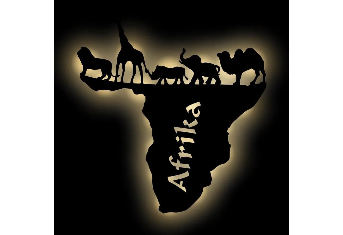 Namofactur LED Dekolicht USB Farbwechsel Afrika Landkarte Deko Wand Lampe - Bild 4