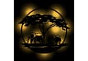 Namofactur LED Wanddeko Elefant Schwarz Pappelsperrholz Bild 1