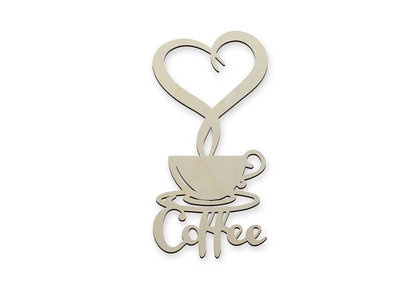 Namofactur 3D-Wandtattoo Kaffee Deko Holz Wandtattoo Kaffeetasse Herz Dampf Wandbild - Bild 2
