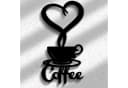Namofactur 3D-Wandtattoo Kaffee Deko Holz Wandtattoo Kaffeetasse Herz Dampf Wandbild Bild 4