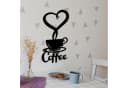 Namofactur 3D-Wandtattoo Kaffee Deko Holz Wandtattoo Kaffeetasse Herz Dampf Wandbild Bild 5
