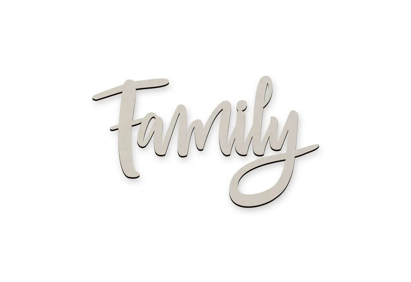 Namofactur 3D-Wandtattoo "Family" aus Holz - Bild 2