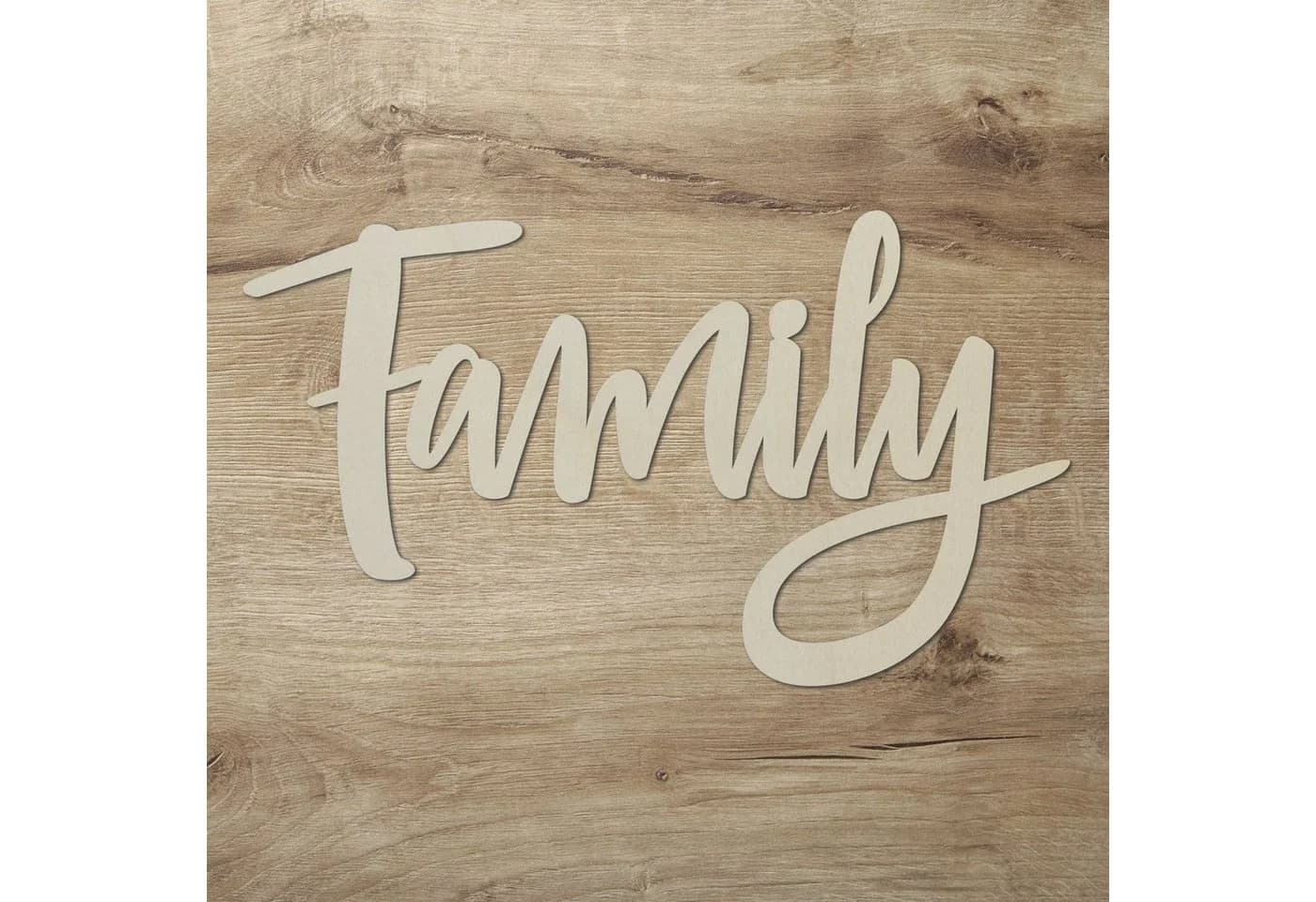 Namofactur 3D-Wandtattoo "Family" aus Holz - Bild 3