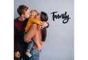 Namofactur 3D-Wandtattoo "Family" Wanddeko aus Holz Schwarz Bild 2