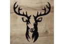 Namofactur Wanddekoobjekt XXL Hirsch Kopf Motiv Holz Deko Schwarz Bild 2