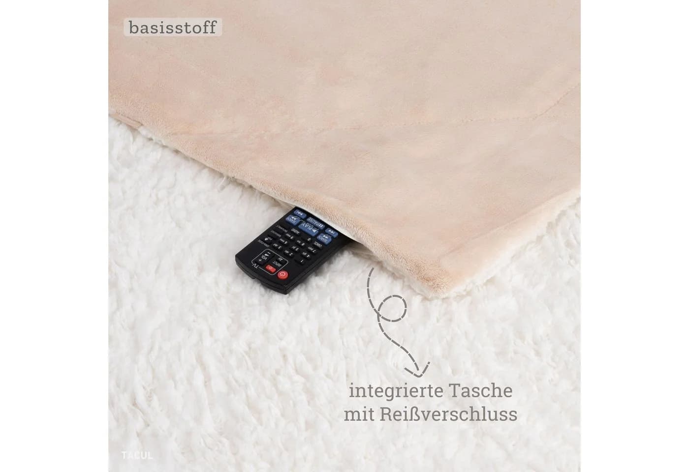 Basisstoff Wohndecke Cloudy Kuscheldecke mit Ecktasche Polyester - Bild 3