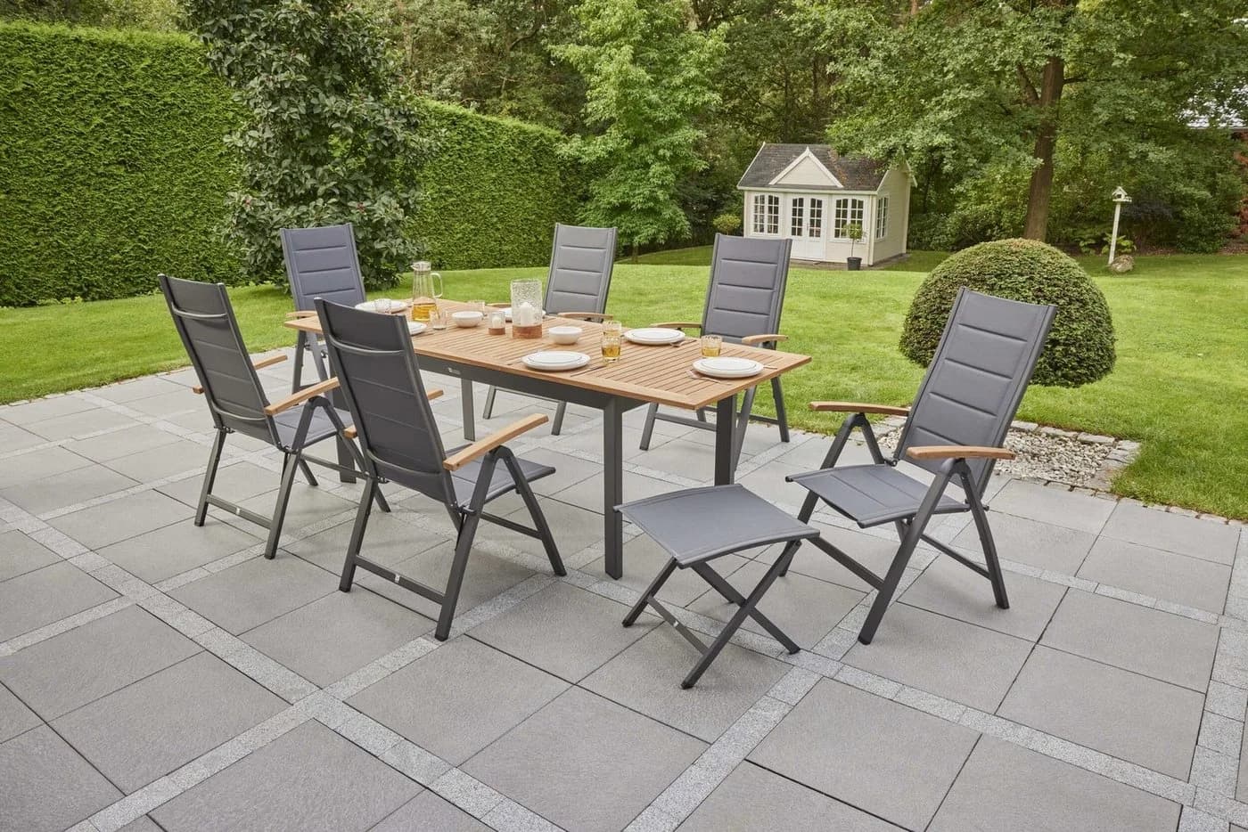 LC Garden Polsterhocker Unicamo anthrazit Aluminium