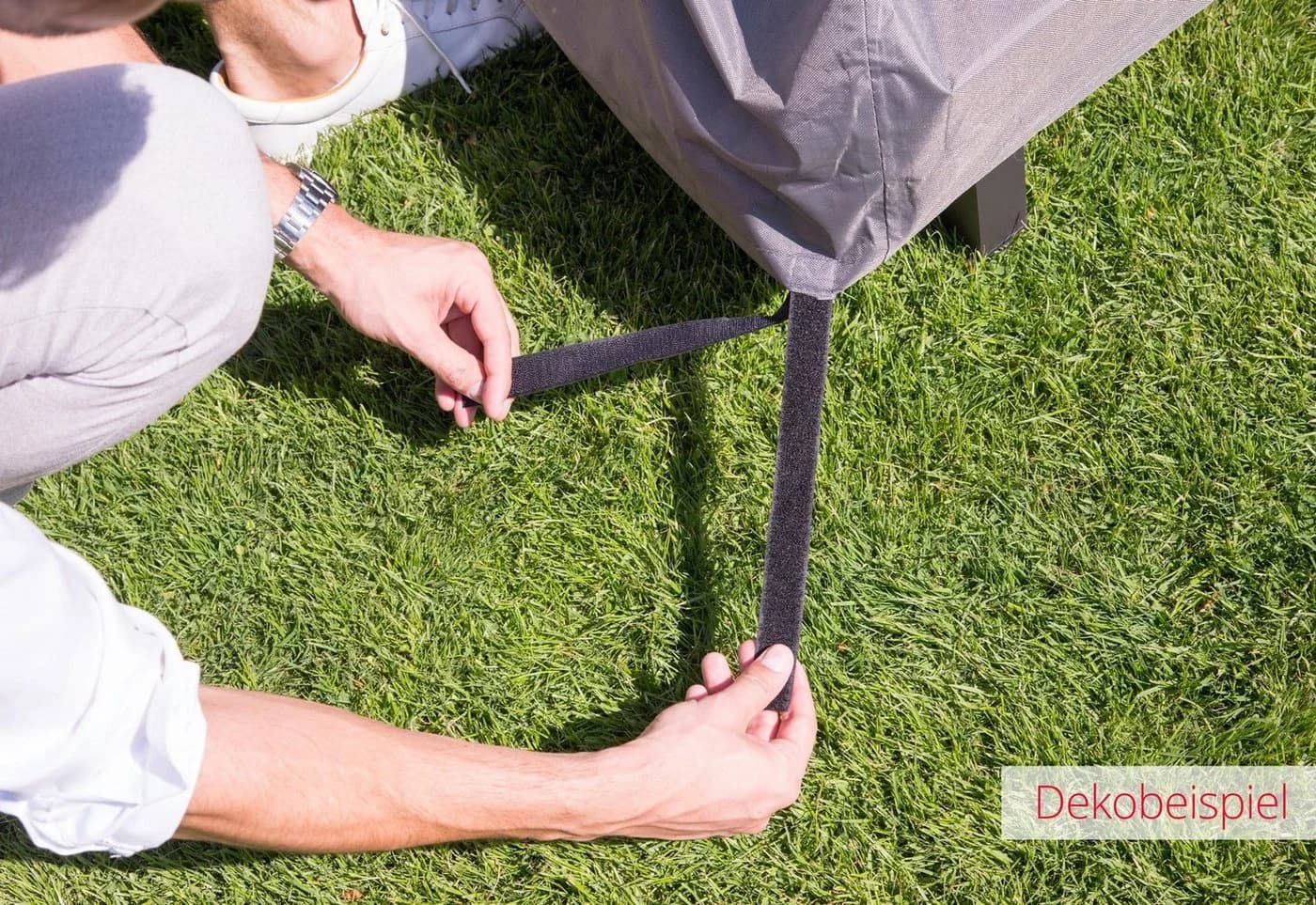 LC Garden Schutzhülle für 2-Sitzer Sofa grau wasserabweisend - Bild 3