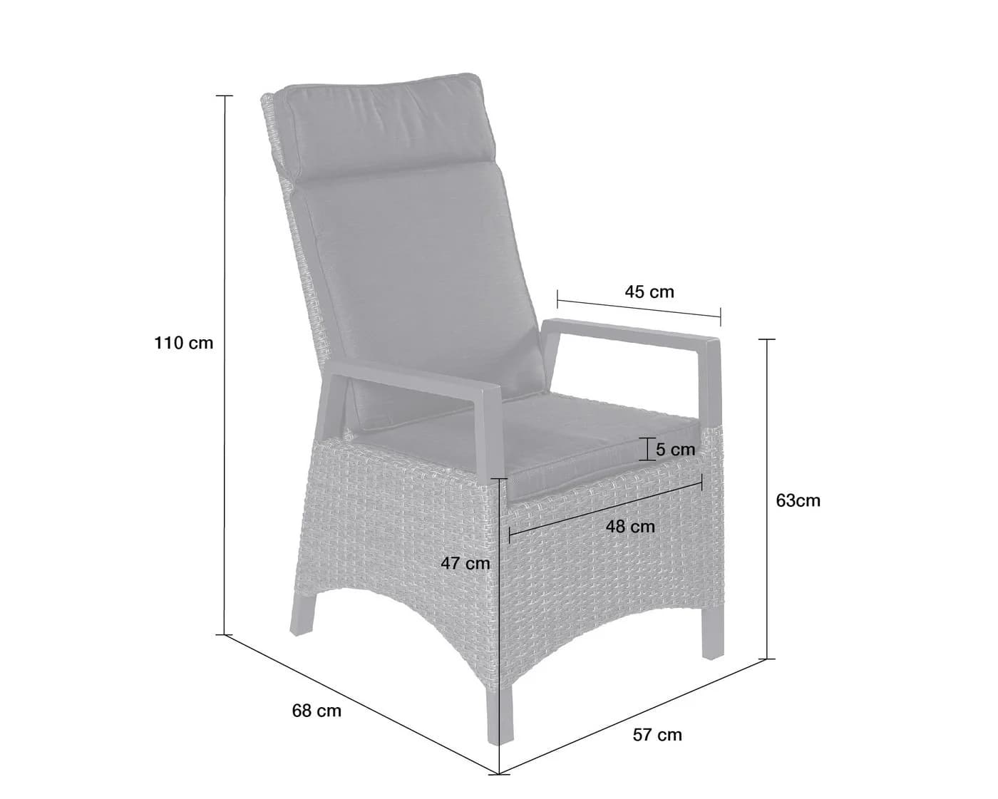 LC Garden Keramo Gartenstuhl Grau Aluminium - Bild 3