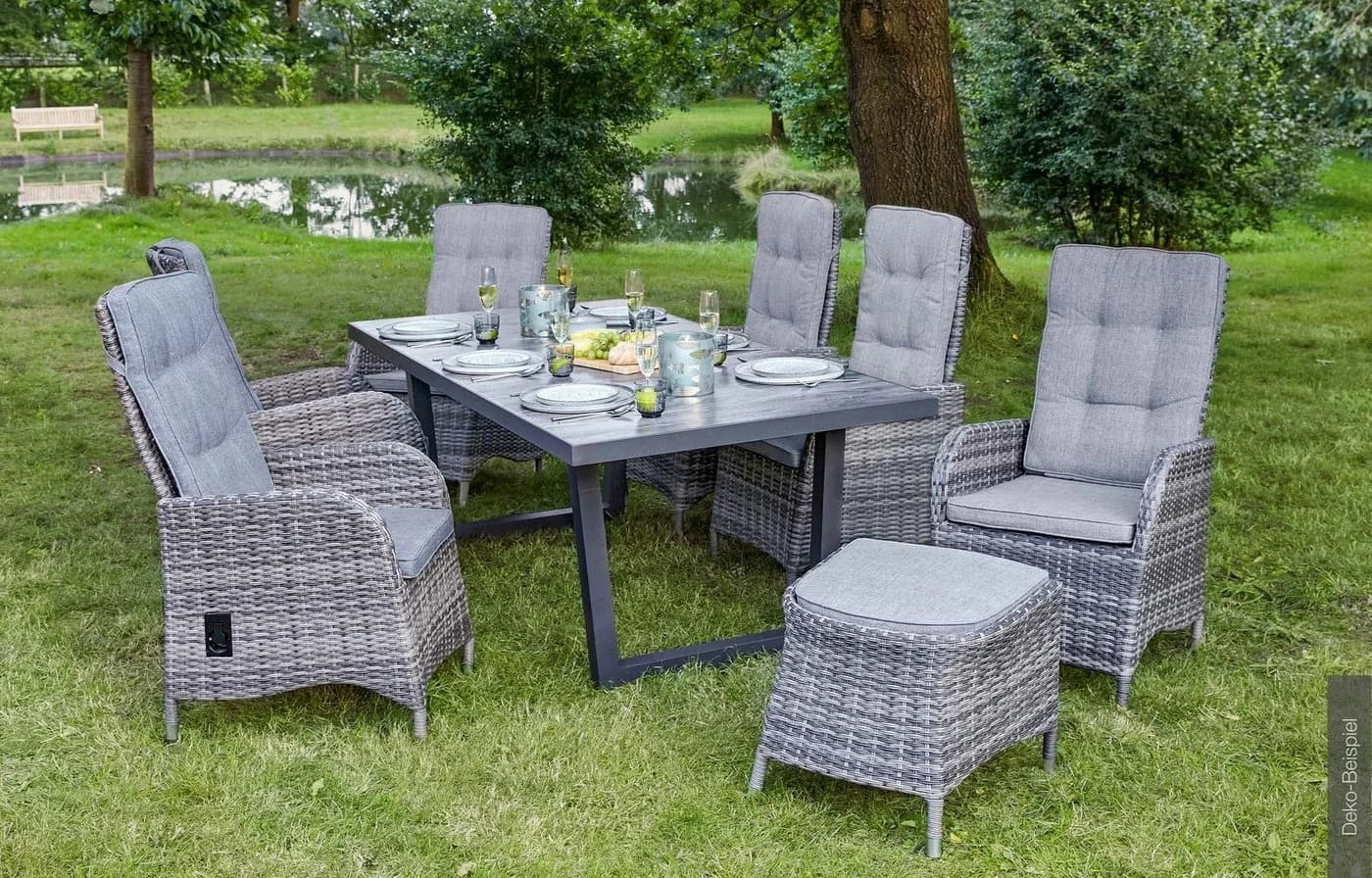 LC Garden Gartentisch Bailado Keramik Grau/Braun Modern