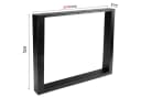 Köhko Tischgestell 2er Set Edelstahl 70 cm Höhe Bild 1