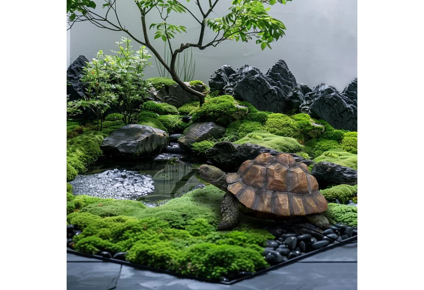 Köhko Gartenstecker Dekostein Schildkröte Polyresin - Bild 2