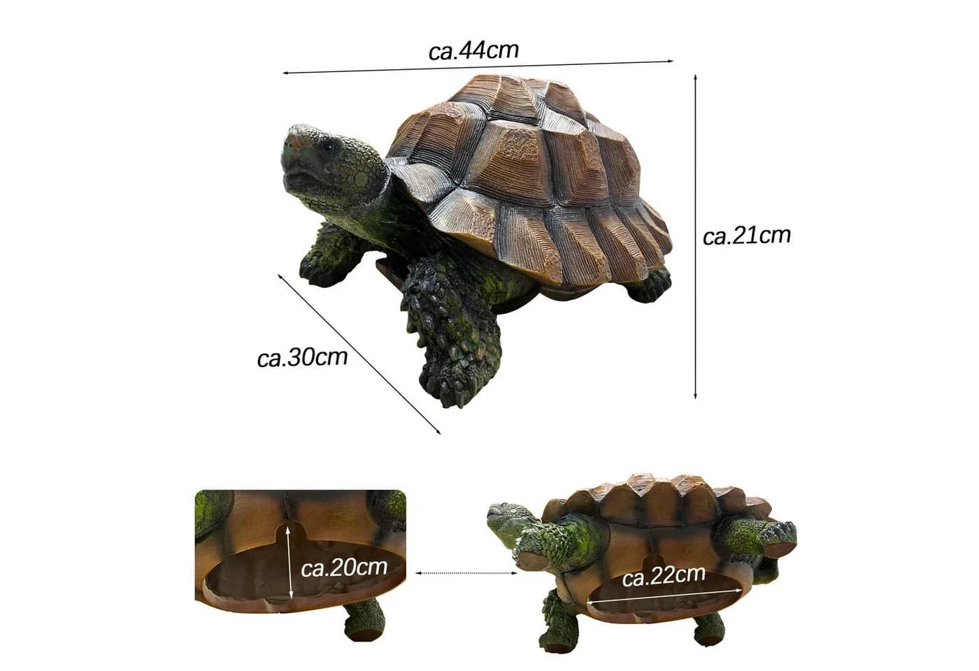 Köhko Gartenstecker Dekostein Schildkröte Polyresin - Bild 3