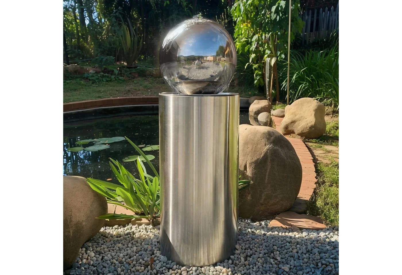 Köhko Kugelbrunnen Edelstahl mit LED-Beleuchtung - Bild 3