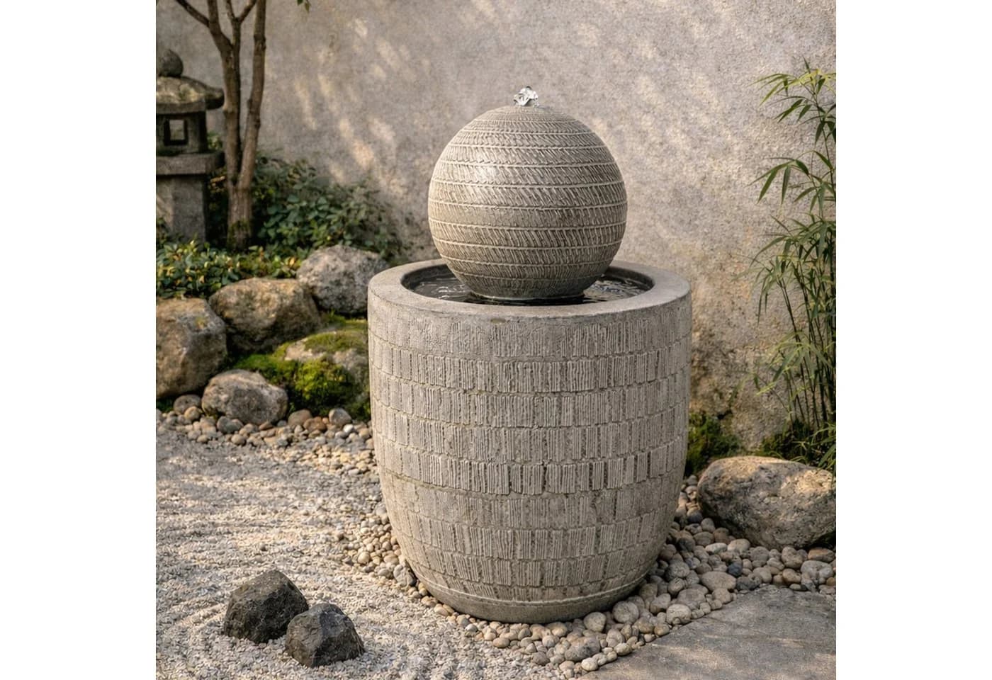 Köhko Gartenbrunnen Kugelbrunnen mit LED - Bild 3