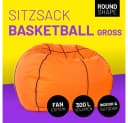 Lumaland Basketball Sitzsack XXL 370l Polyester Schwarz/Orange Bild 1