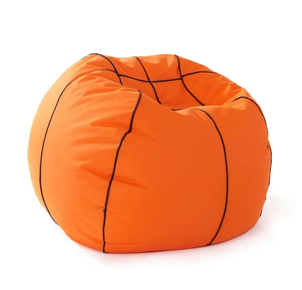 Lumaland Basketball Sitzsack XXL 370l Polyester Schwarz/Orange - Bild 2