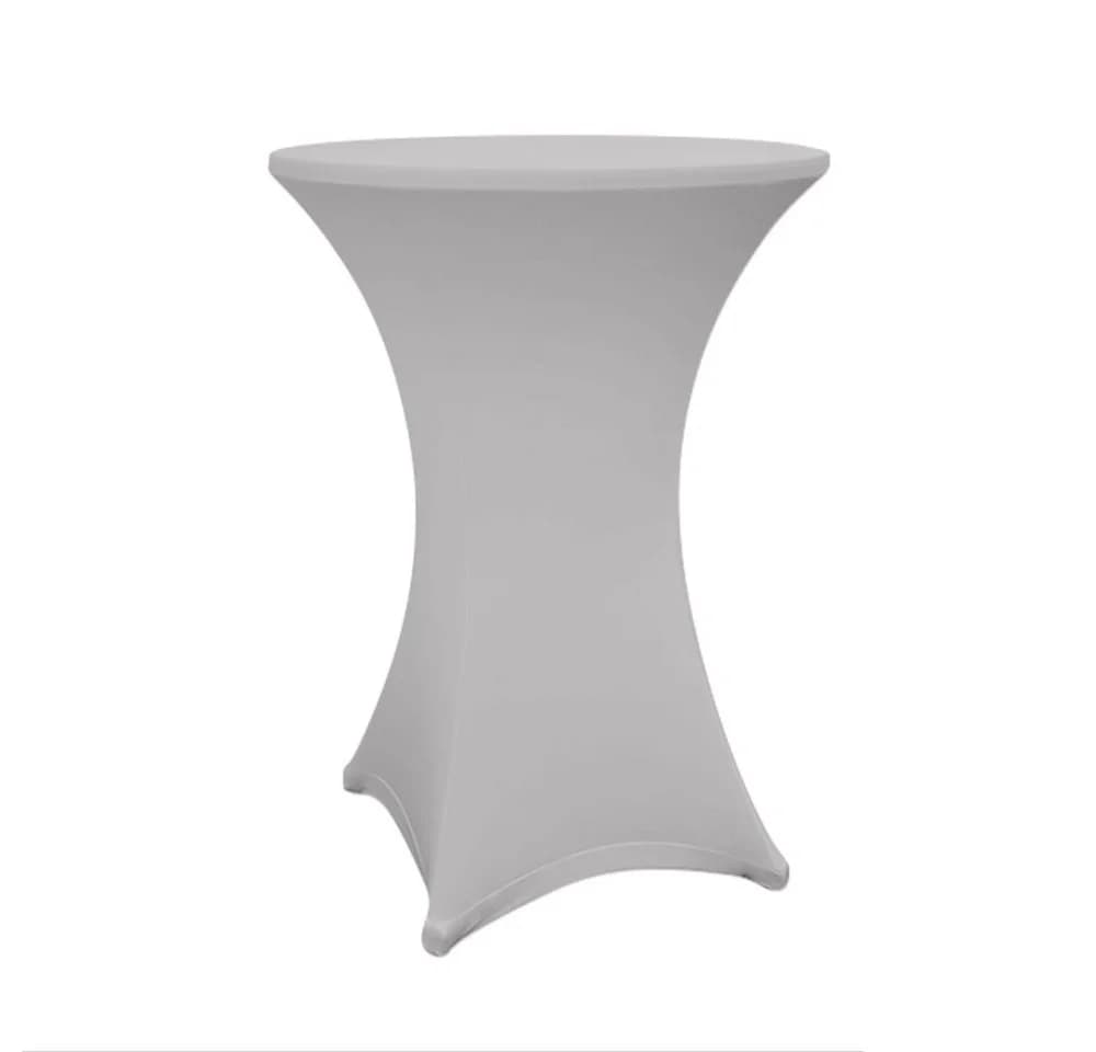 Lumaland Stehtischhusse Stretch 70x110 cm Grau Schwarz Weiß - Bild 2