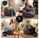 Lumaland Sitzsack Comfort Line L 185L Grau Polyester Bild 4
