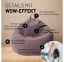 Lumaland Sitzsack Comfort Line L 185L Grau Polyester Bild 5