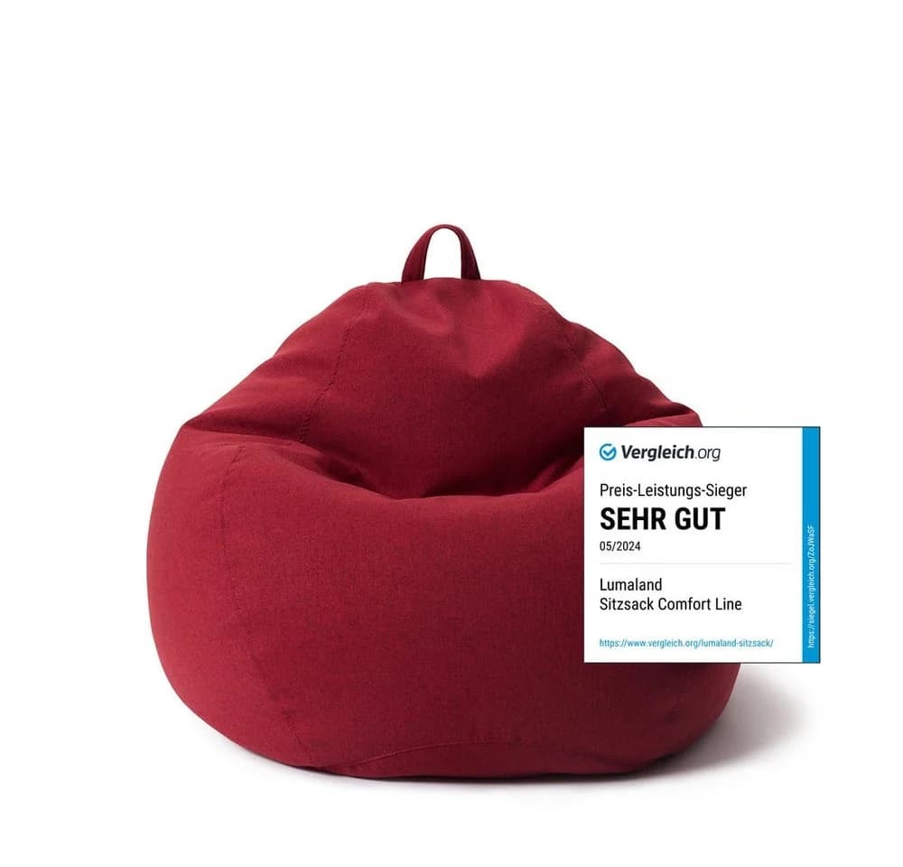 Lumaland Sitzsack Comfort Line Rot Indoor Beanbag - Bild 2