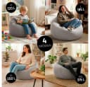 Lumaland Sitzsack Comfort Line XL 250L Grau Polyester Bild 4
