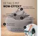 Lumaland Sitzsack Comfort Line XL 250L Grau Polyester Bild 5
