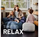 Pflegeleichter Sitzsack Hocker - Bequemer Bean Bag Bild 3