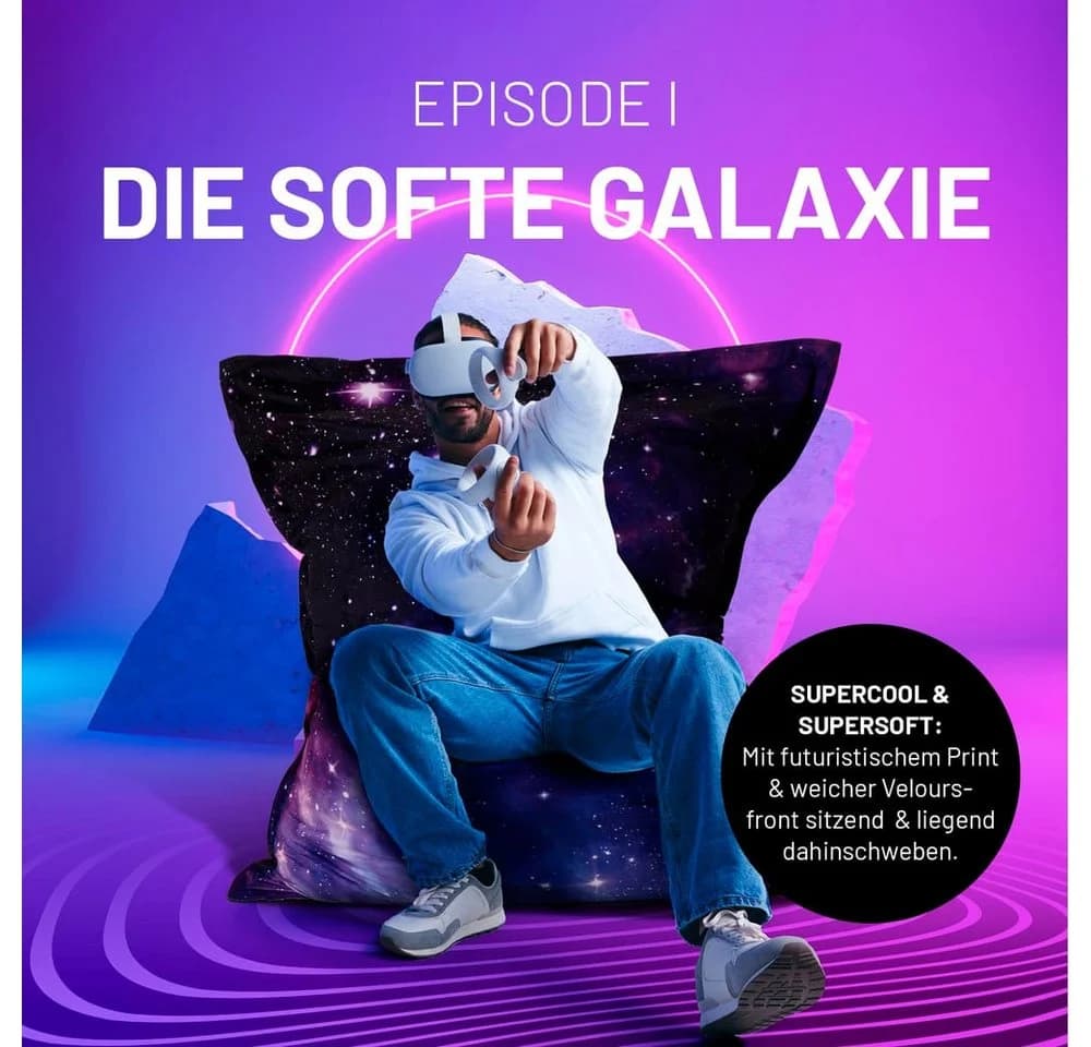 Lumaland Sitzsack Galaxy 380 l Weltraum-Muster - Bild 5