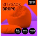 Lumaland Sitzsack Drops Orange XXL 300L Bild 1